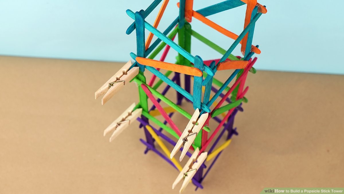 image of a clothespin tower