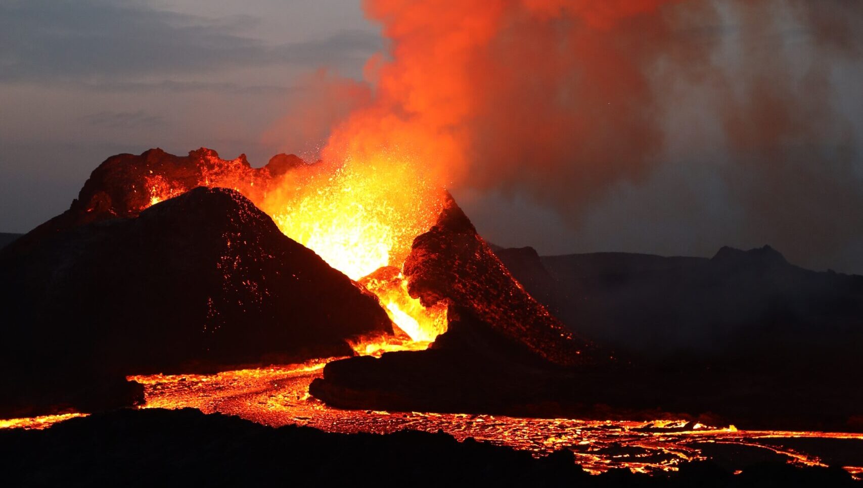 image of erupting volcano